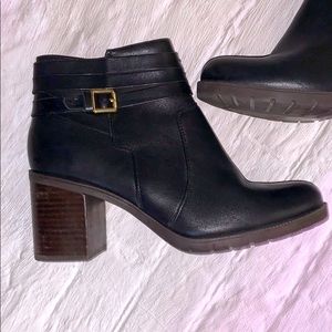 Clarks black booties